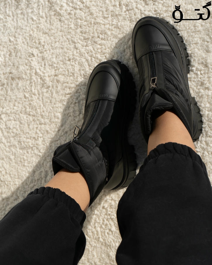 نیم بوت کاپشنی میو میو اسپایک